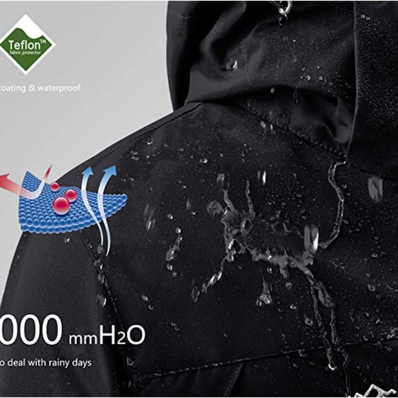 Wantdo Women's 3 in 1 Waterproof Ski Jacket Windproof Winter Snow Coat Snowboard - Picture 11 of 11